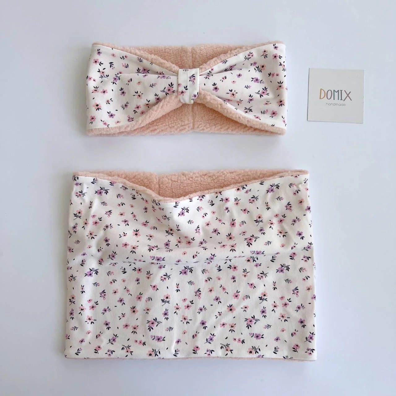 Toddler Snood – Handmade Floral Winter Scarf - Domix