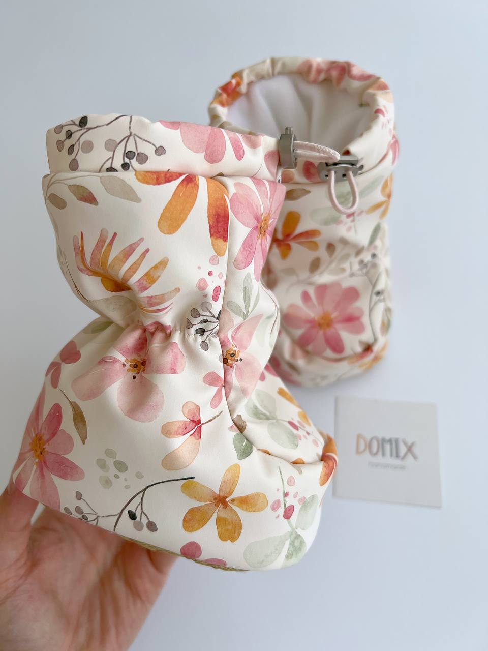 đ¸ Floral Waterproof Booties â Handmade Weatherproof Warmth