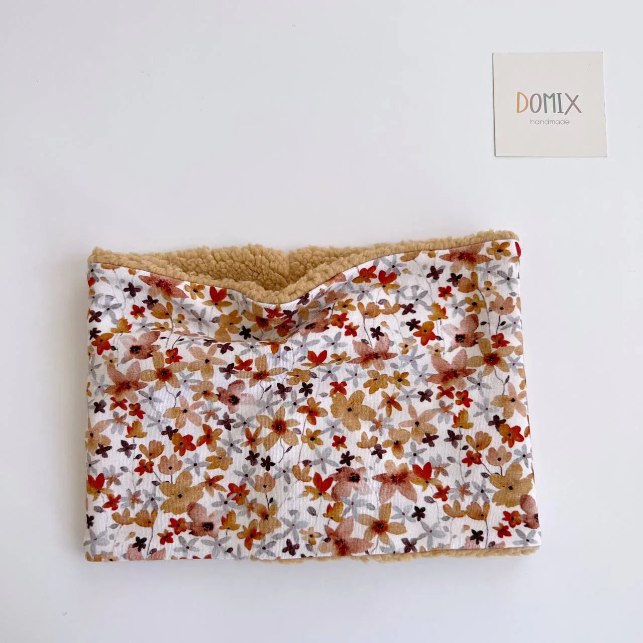 Handmade Baby Neck Warmer with Teddy Fleece - Domix