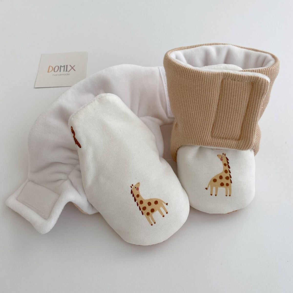 Giraffe Baby Booties – Handmade Warm Baby Shoes