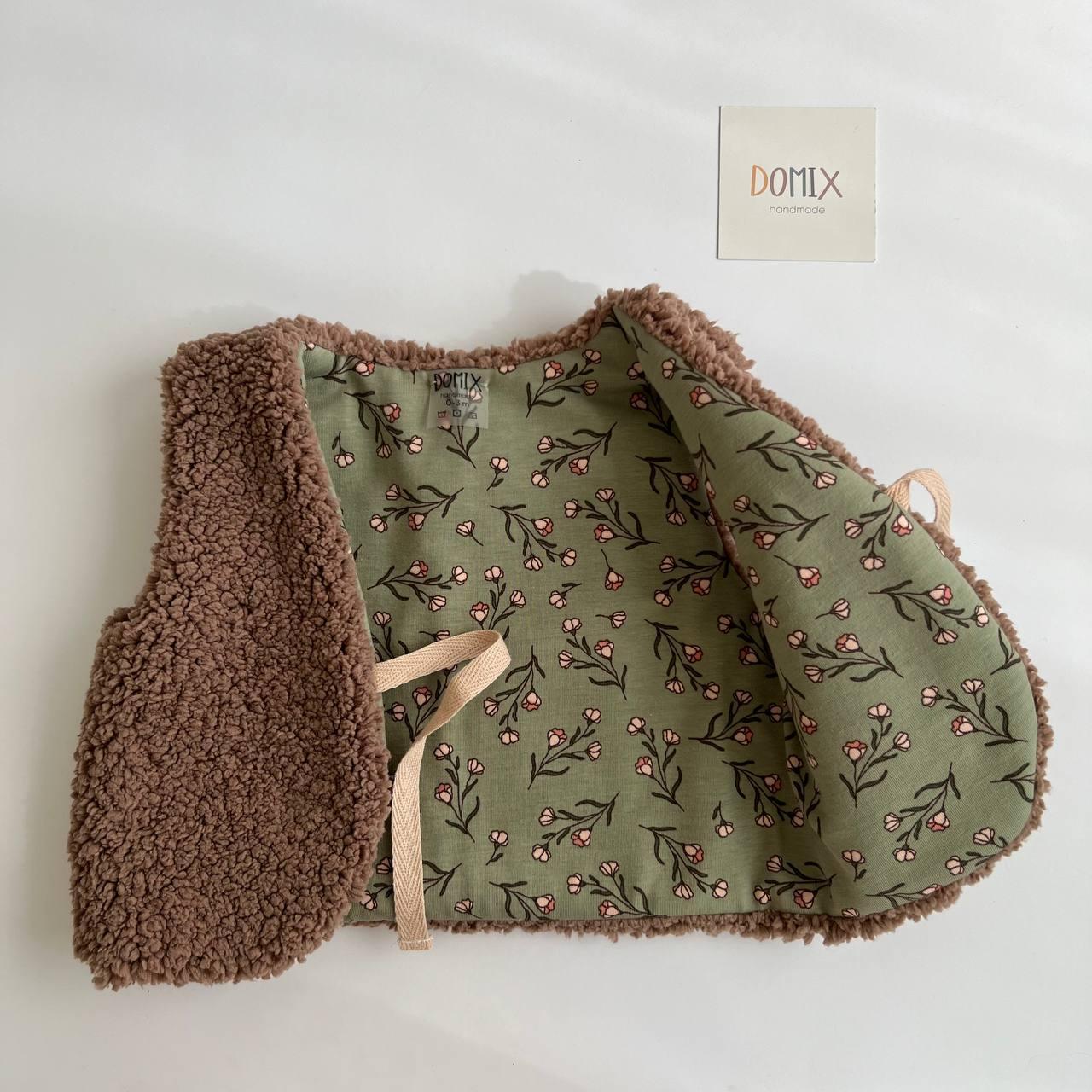 Handmade Reversible Baby & Toddler Vest (0–5 Years) – Teddy & Jersey - Domix