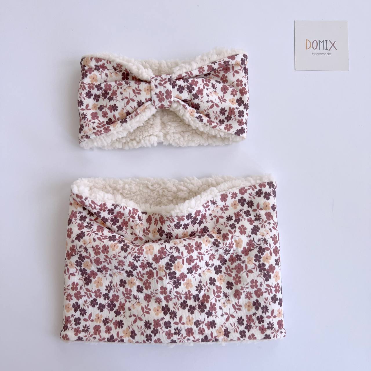 Handmade Baby Headband – Floral Fleece Ear Warmer