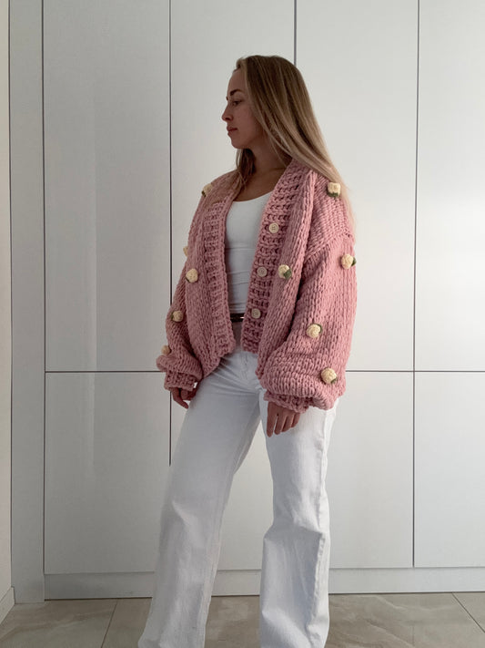 Gilet épais tricoté à la main – Pièce unique