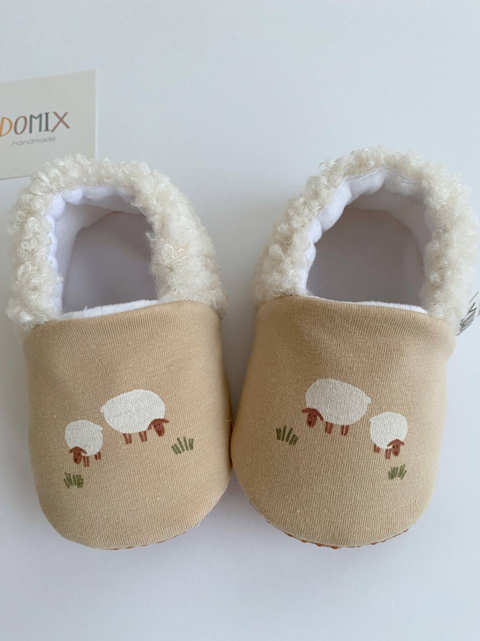 Sheep Baby Slippers – Soft, Cozy & Handmade - Domix