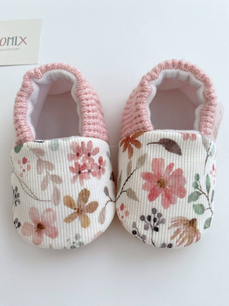 Floral Baby Slippers – Handmade Soft Baby Shoes