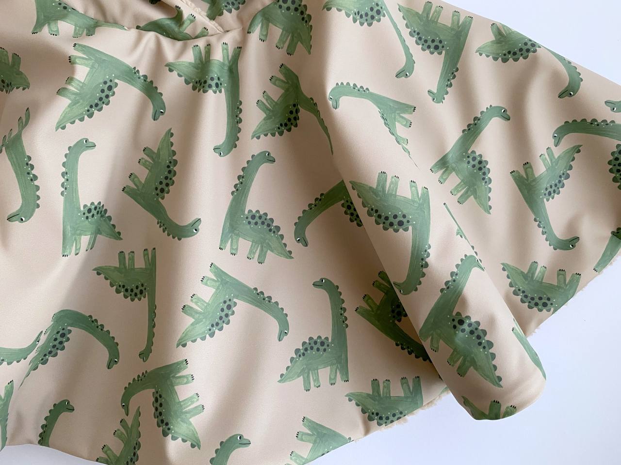 🦕 Dino Waterproof Poncho – Handmade Rain Protection with Style