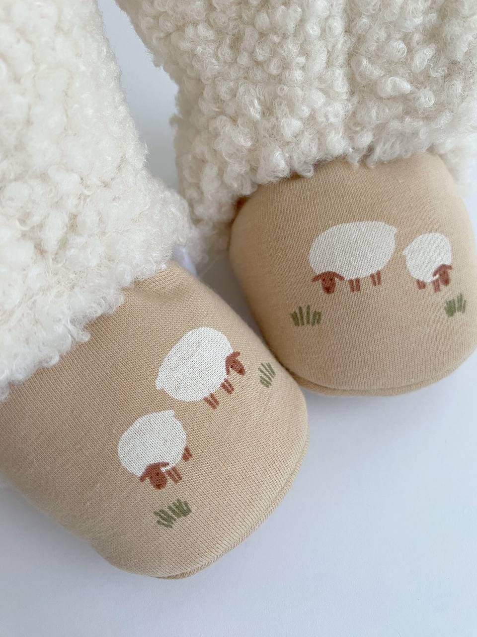 Winter Sheep Booties – Warm, Soft & Handmade - Domix