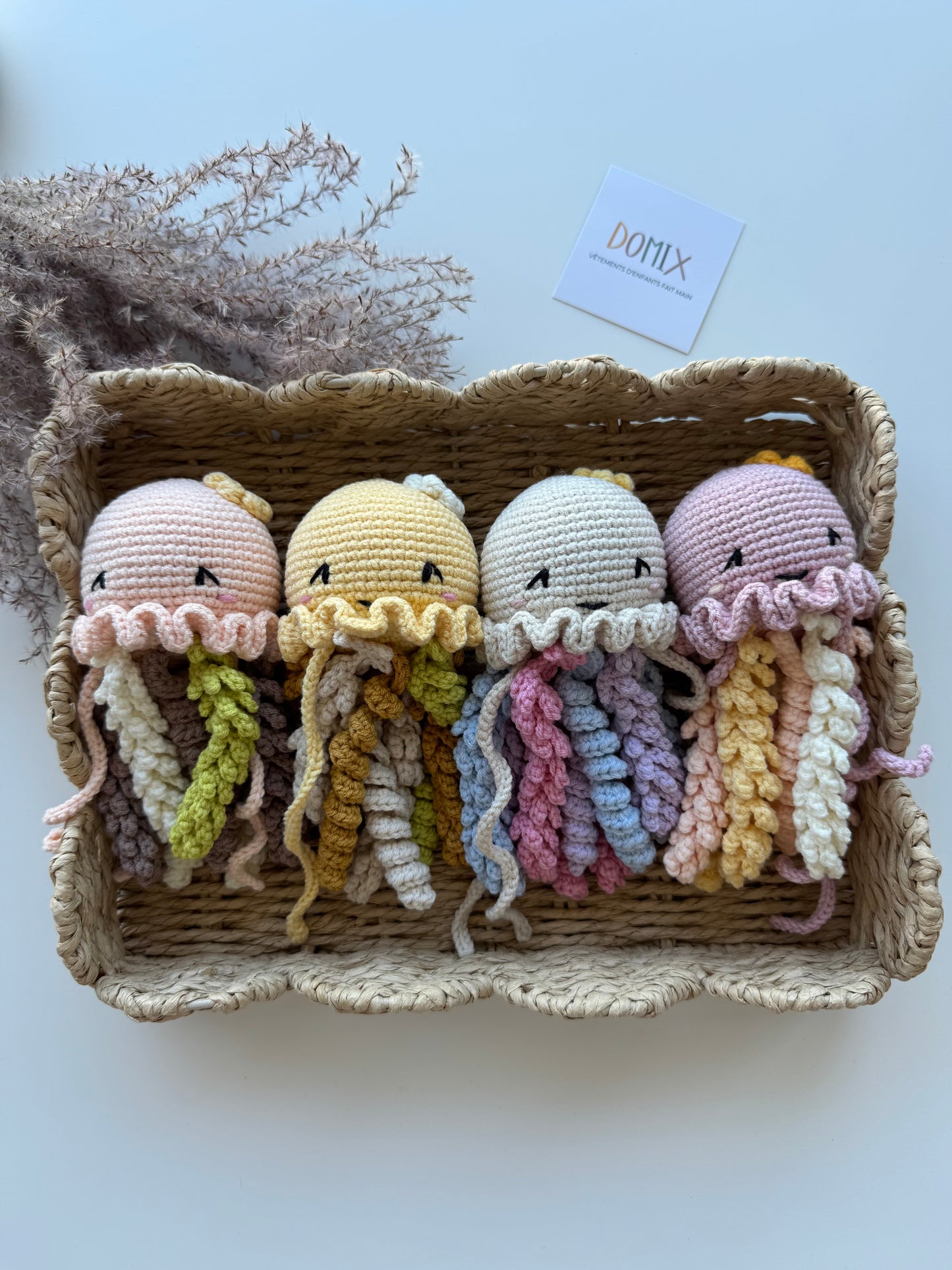 Méduse au crochet pour bébés prématurés – Jouet réconfortant pour bébé conforme aux normes CE
