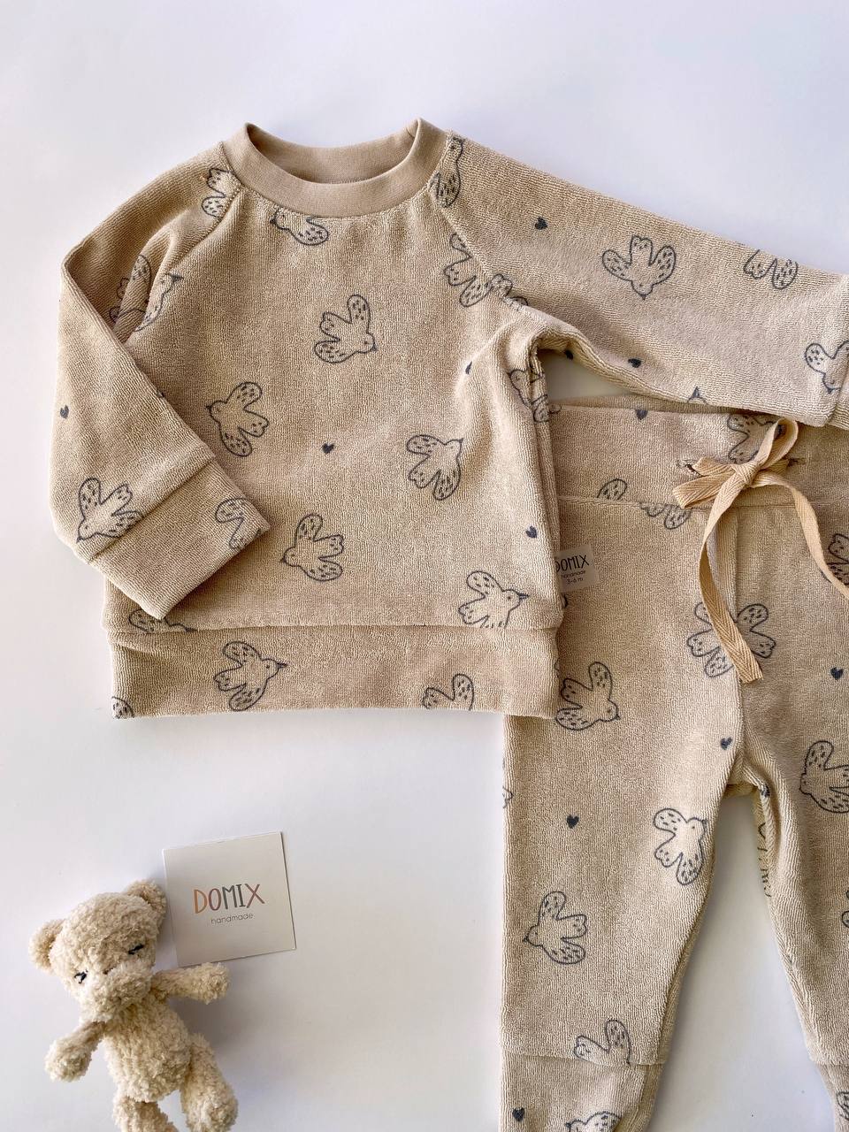Baby Cotton Set – Bird Print