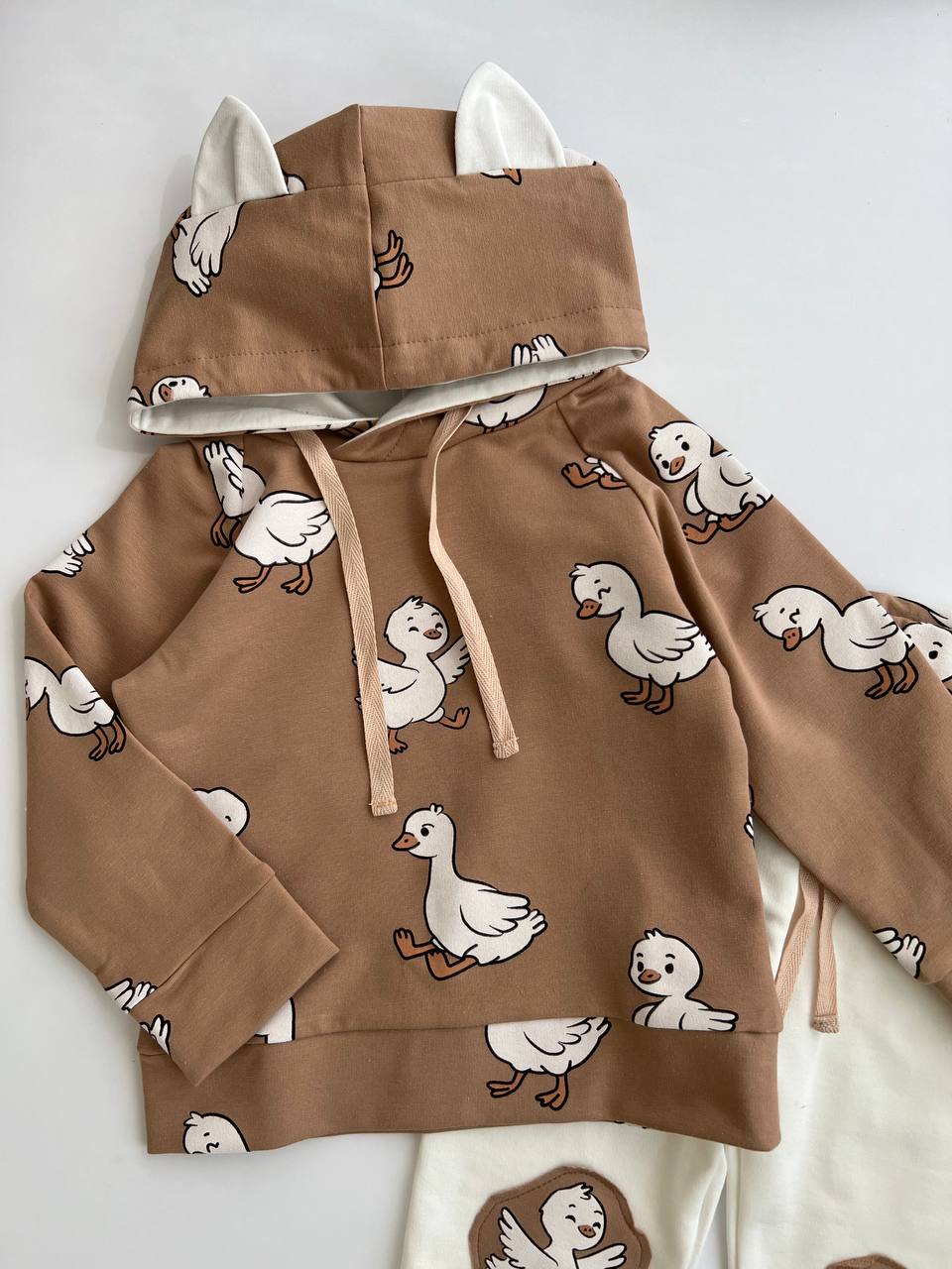 🦆 Duck Hoodie Set – Handmade Cozy Fun