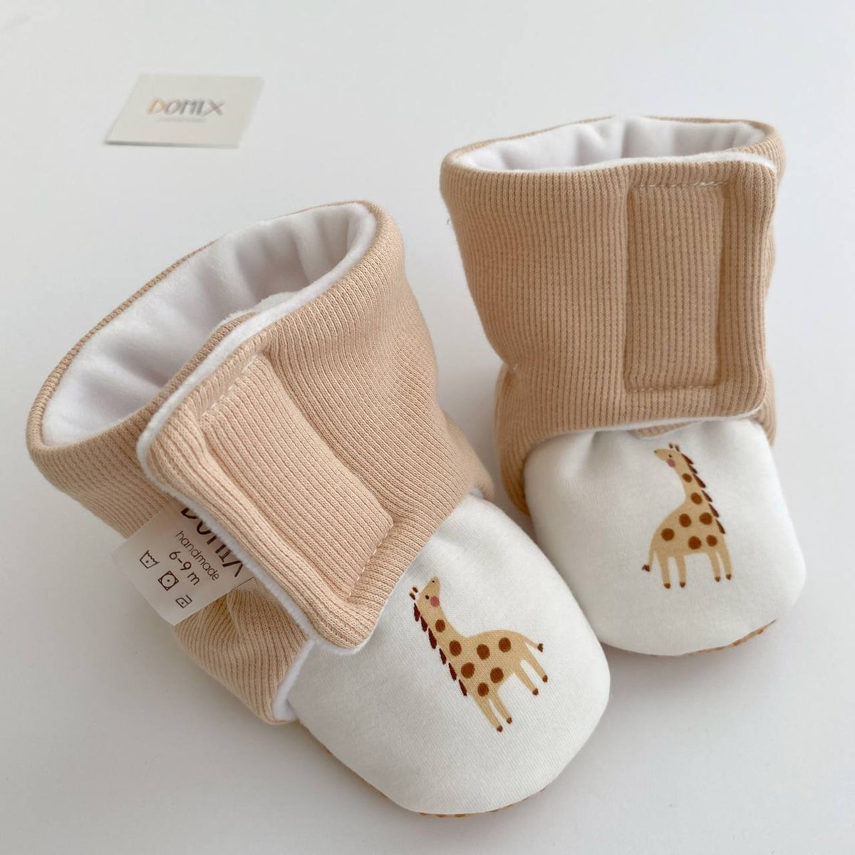 Giraffe Baby Booties – Handmade Warm Baby Shoes