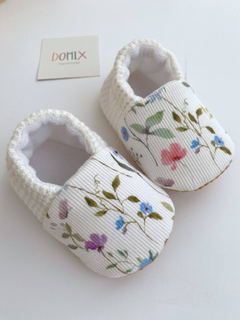 Wildflower Baby Slippers – Handmade Soft Baby Shoes