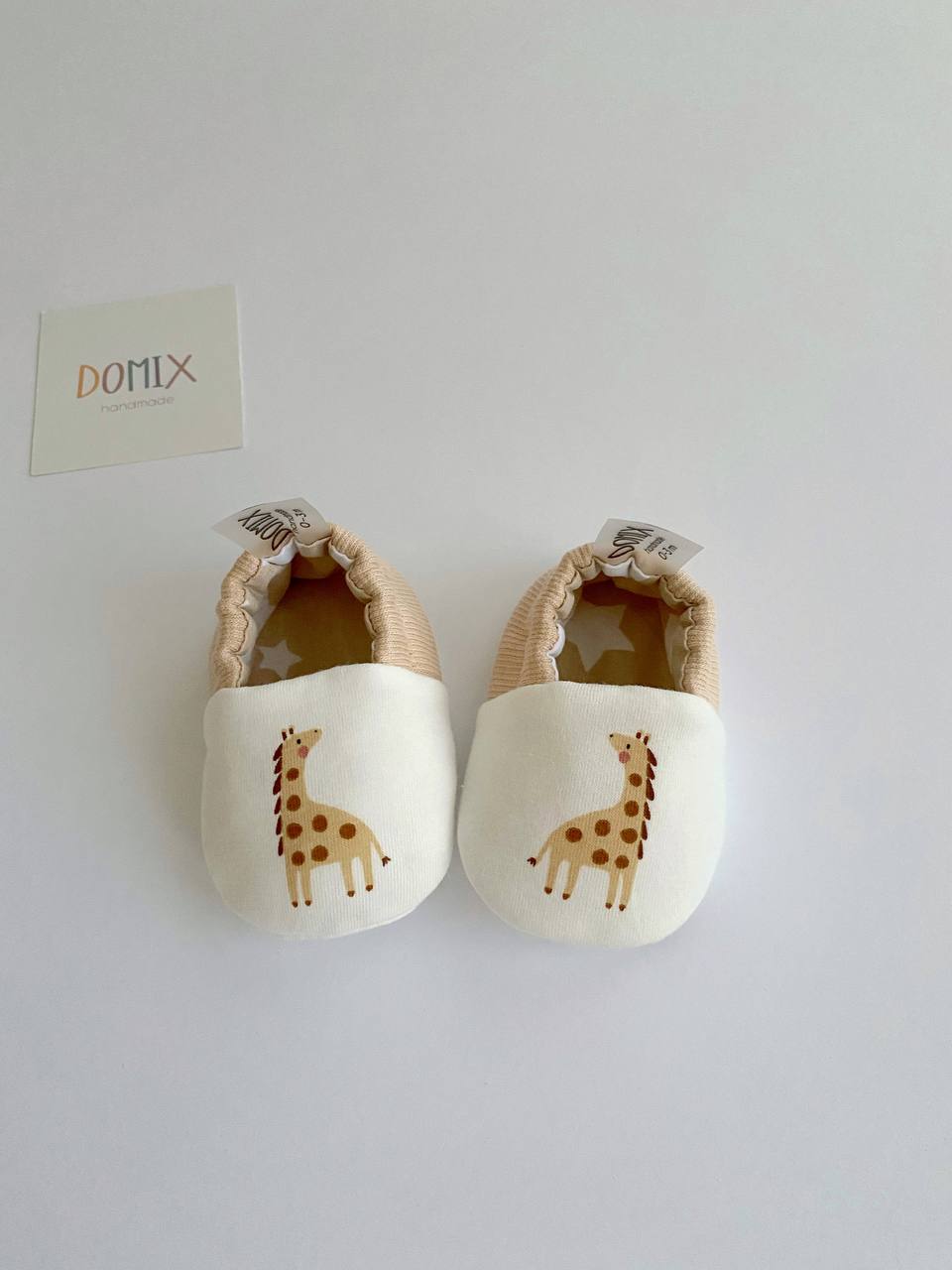 Giraffe Baby Slippers – Soft, Cozy & Handmade - Domix