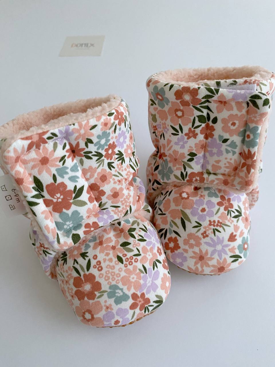 Floral Winter Booties – Warm, Soft & Handmade