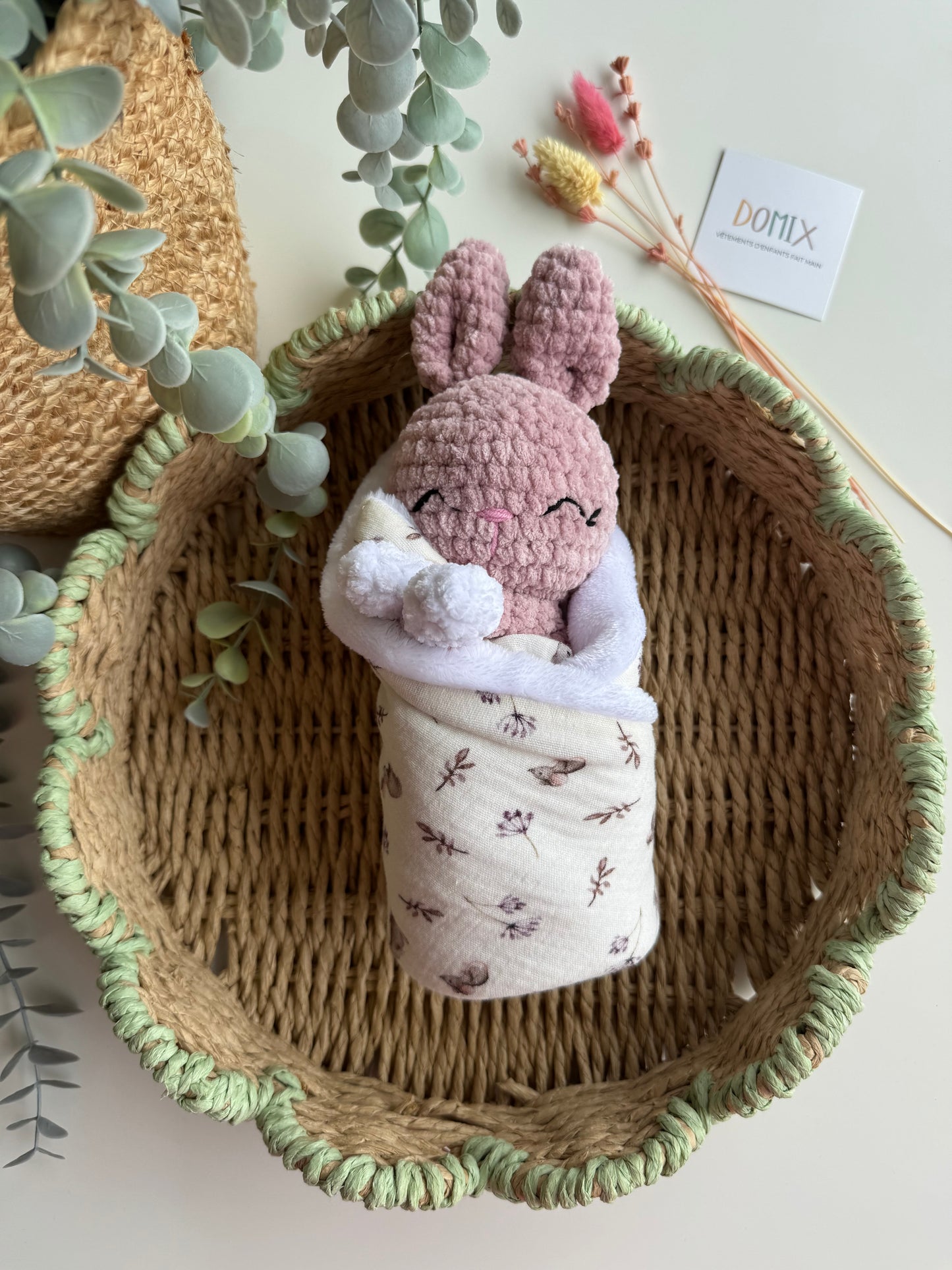 Doudou Lapin – Le premier compagnon câlin de bébé (certifié CE)