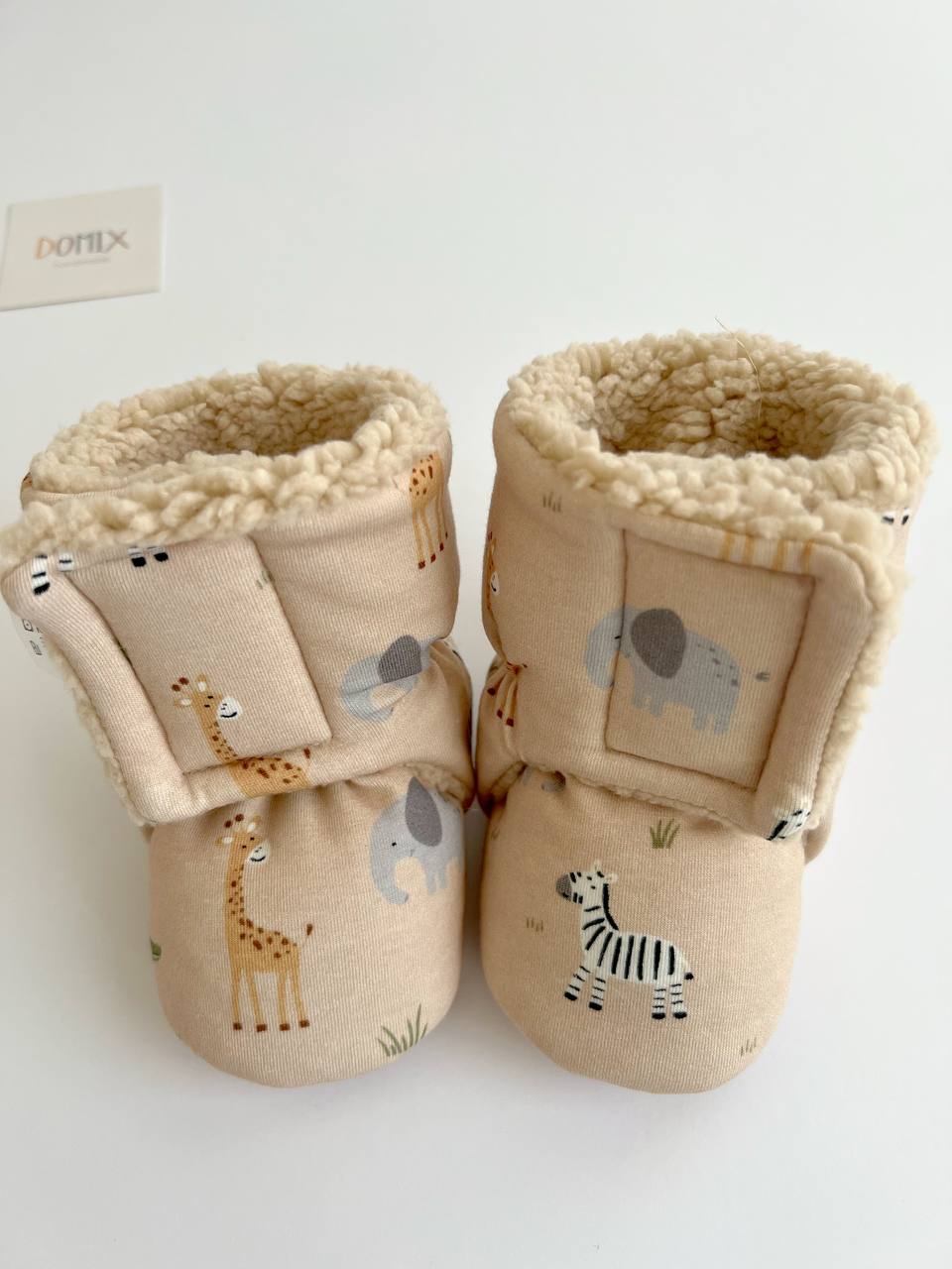 🐘 Safari Baby Booties – Warm & Safe Adventure Feet