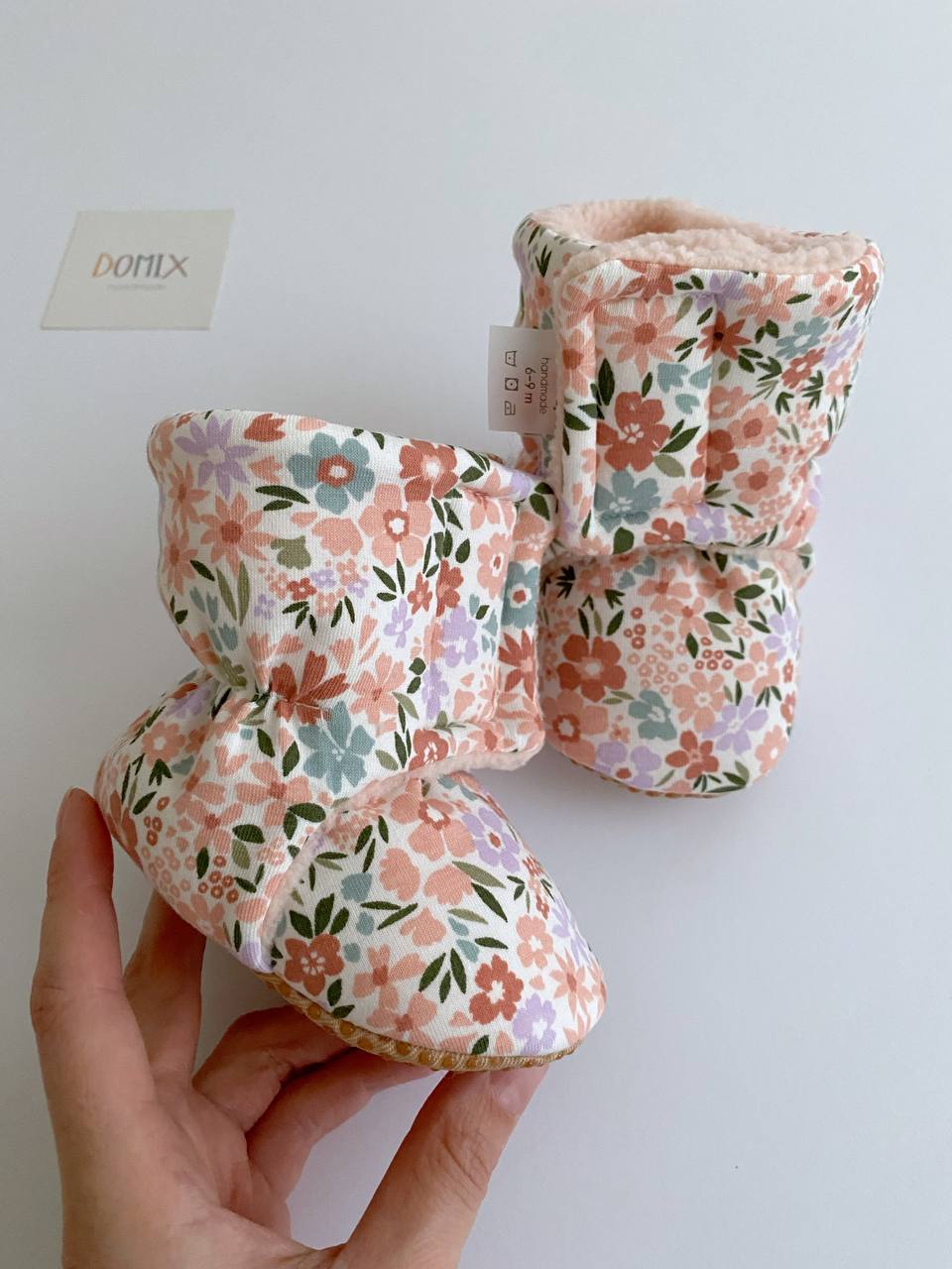 Floral Winter Booties – Warm, Soft & Handmade