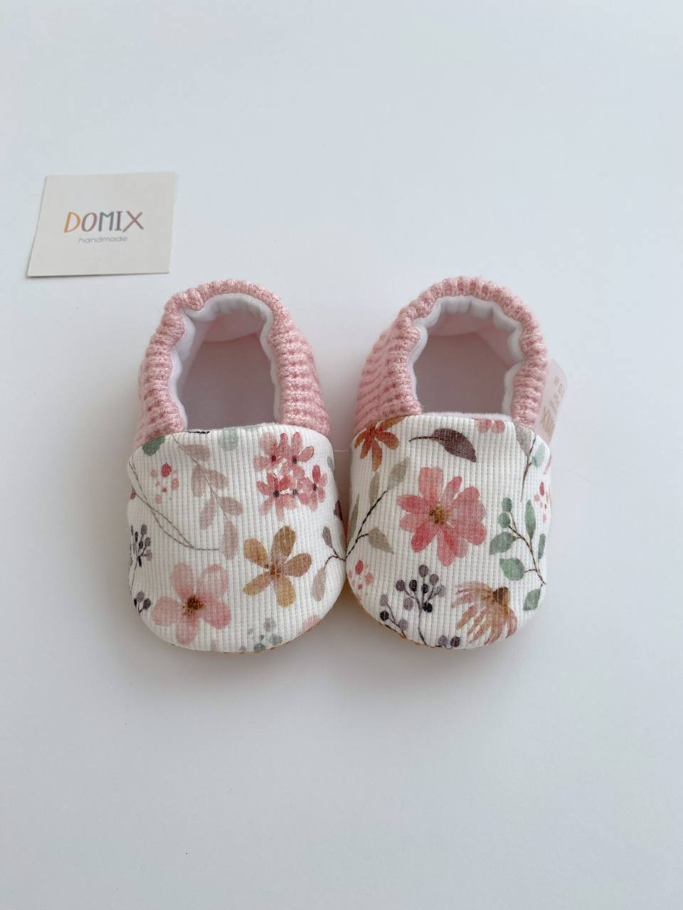 Floral Baby Slippers – Handmade Soft Baby Shoes