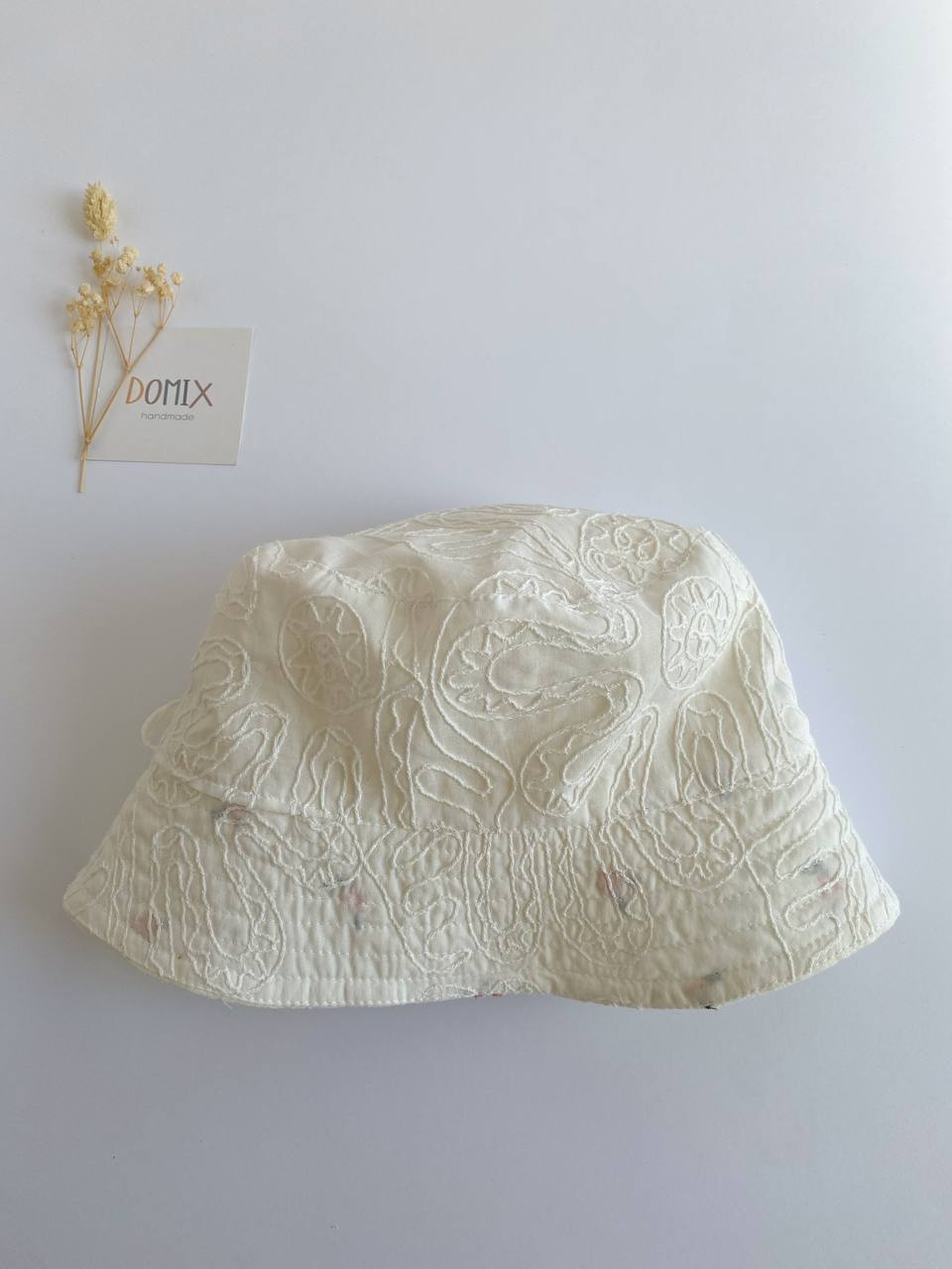 Handmade Baby Cotton Sun Hat – Soft Muslin Floral Bucket Hat