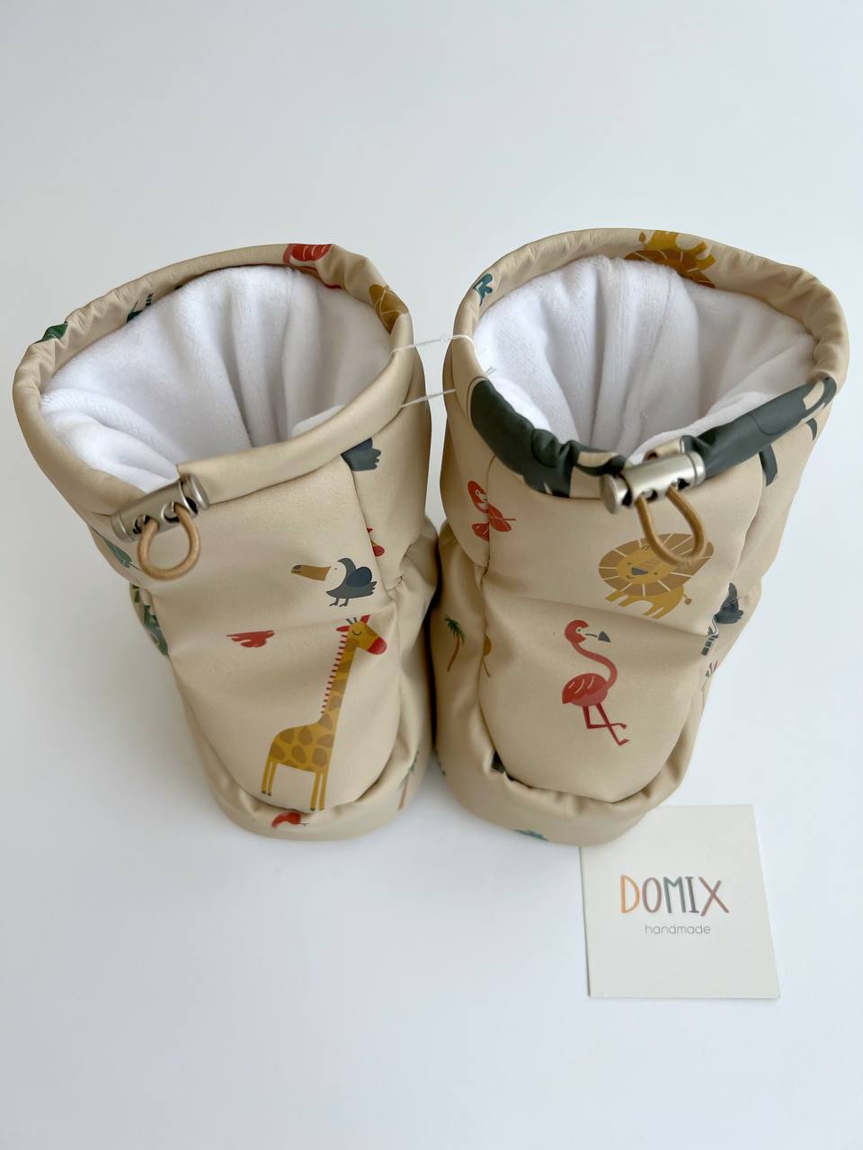 🦒 Safari Waterproof Booties – Handmade Weatherproof Warmth