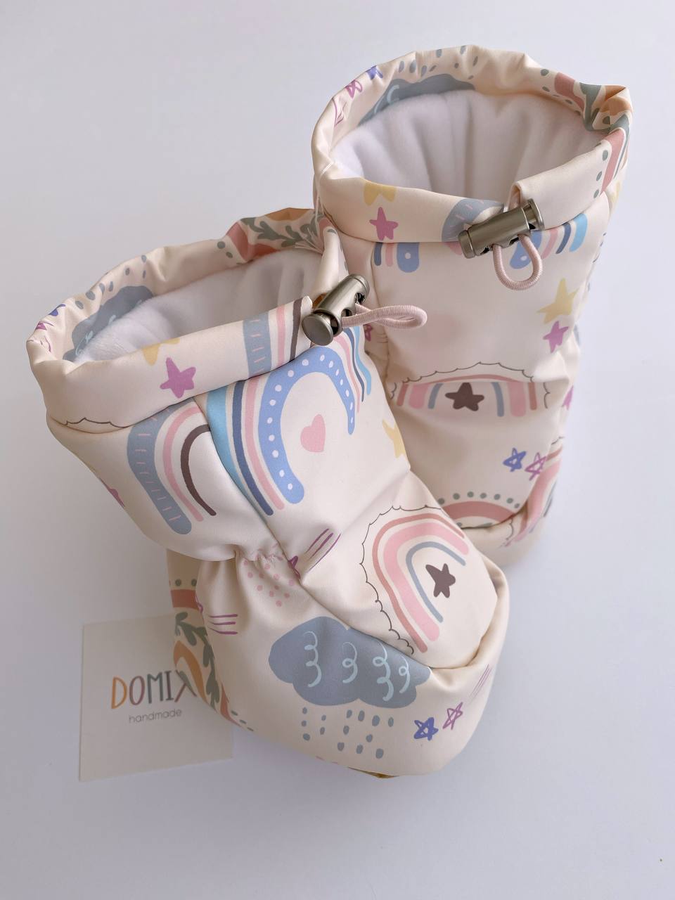 Waterproof Rainbow Booties – Warm, Soft & Handmade - Domix