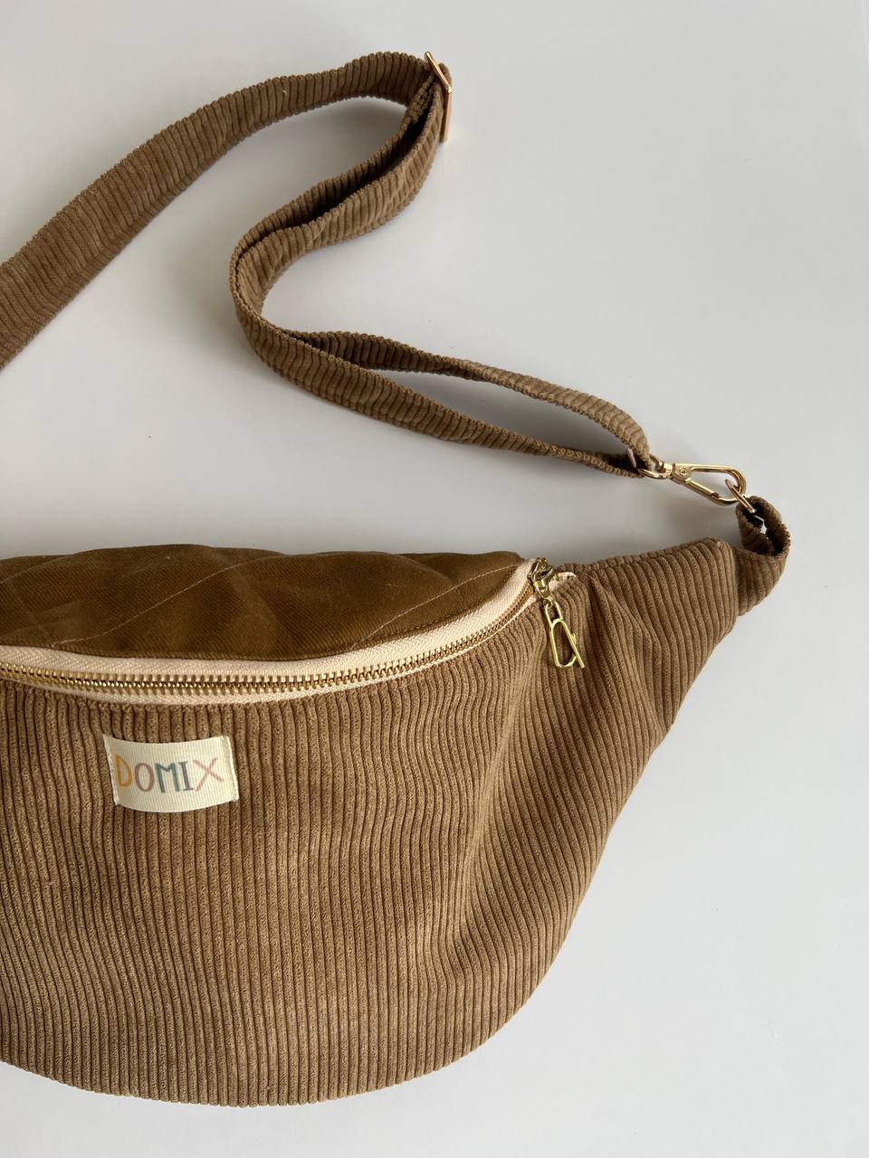 Sac banane en velours côtelé fait main – Sac bandoulière minimaliste de tous les jours
