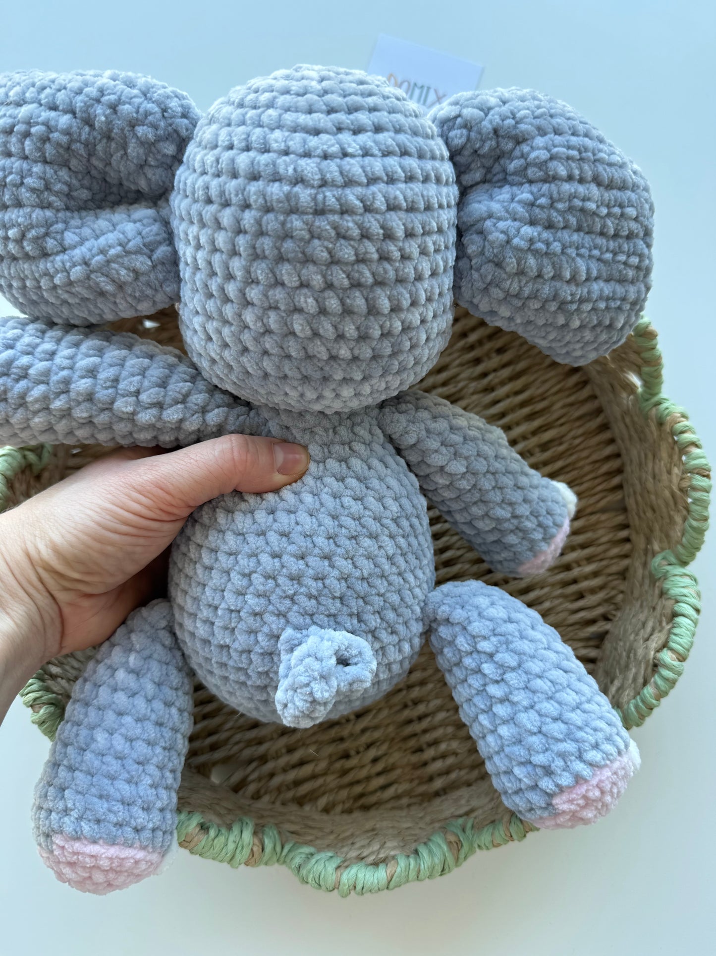 Grand éléphant en peluche – Compagnon tout doux pour bébé (35 cm)