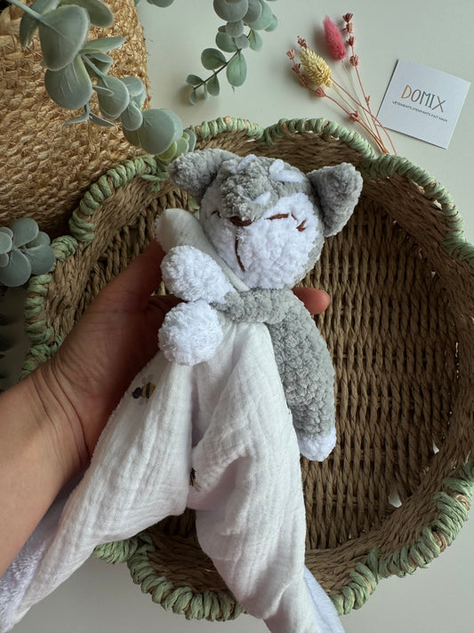 Doudou Bébé Lovey – Doudou Confort avec Couverture en Mousseline (Certifié CE)