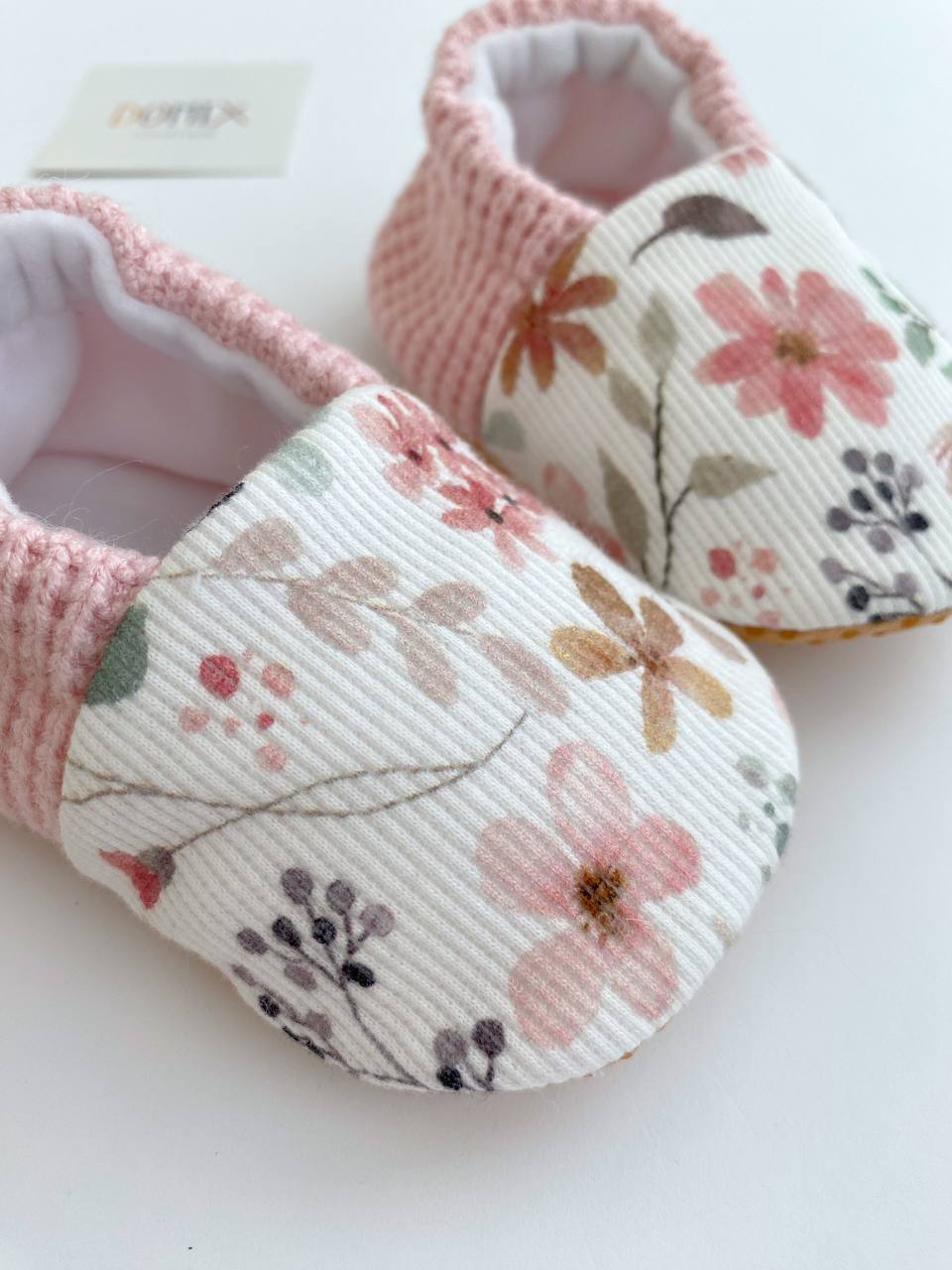 Floral Baby Slippers – Handmade Soft Baby Shoes