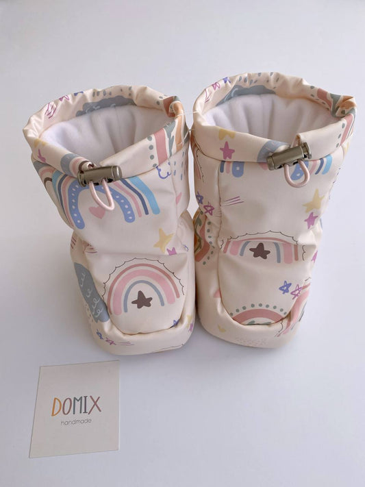 Waterproof Rainbow Booties – Warm, Soft & Handmade - Domix