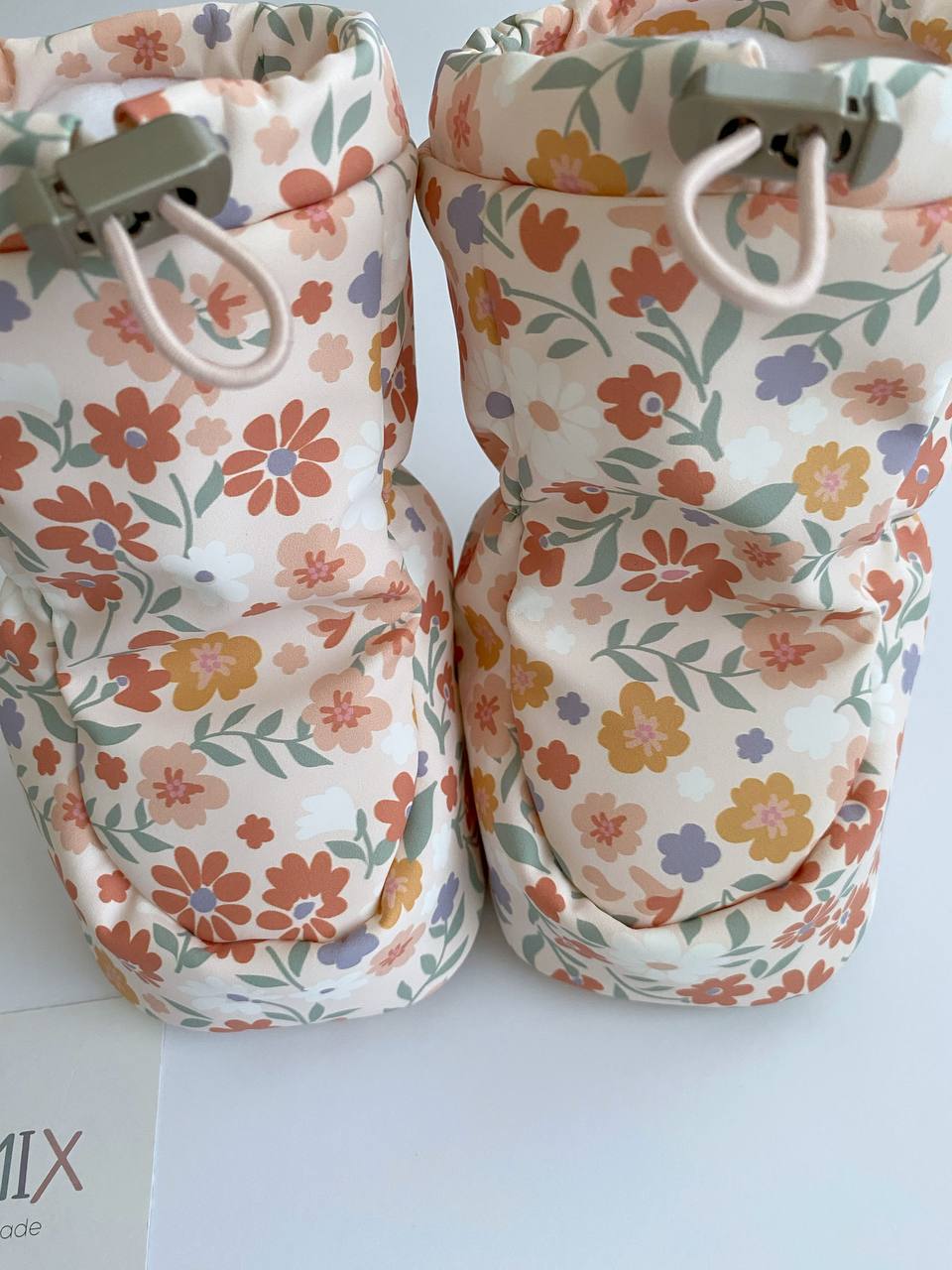 🌸 Floral Waterproof Booties – Handmade Weatherproof Warmth - Domix