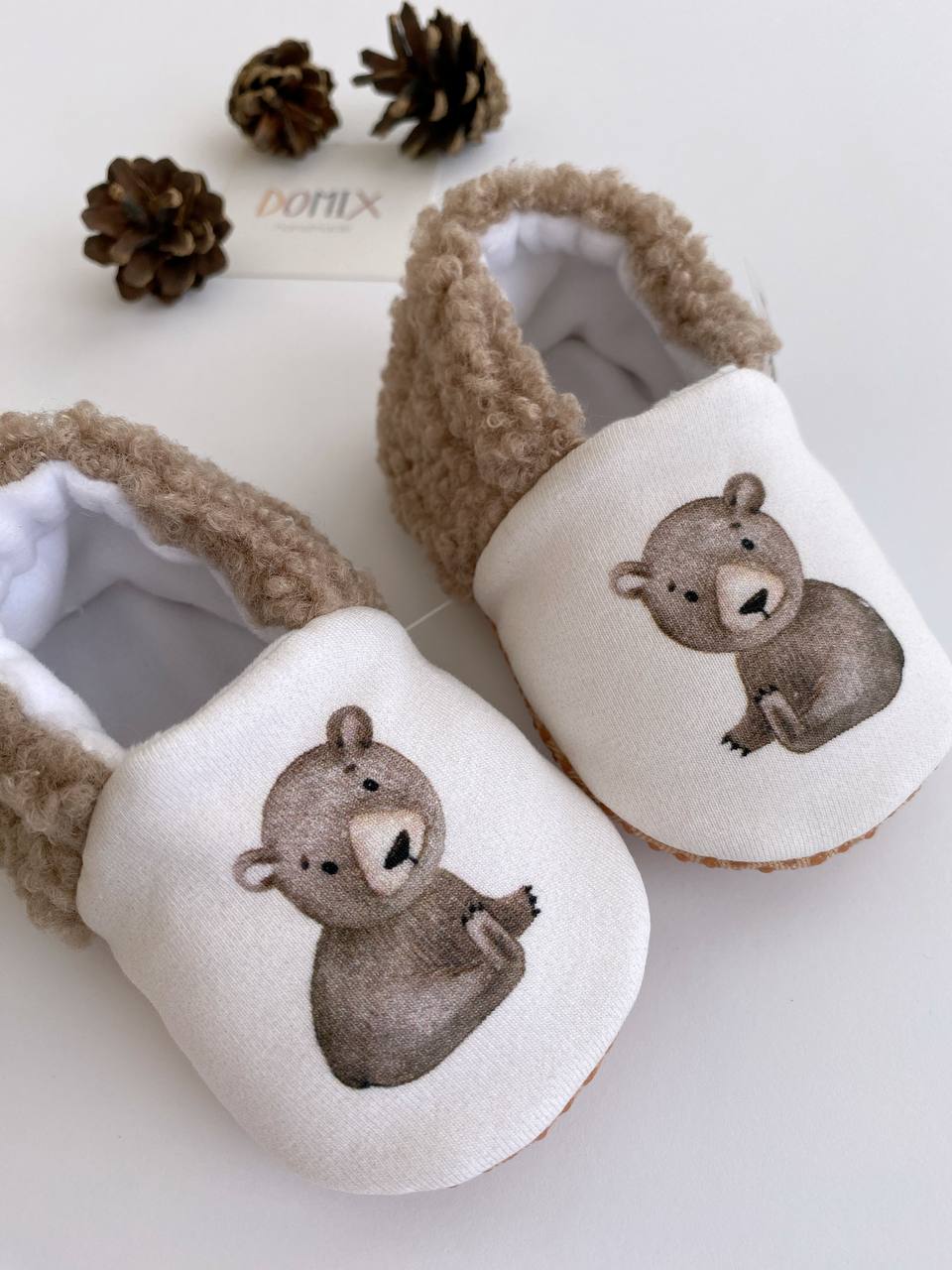 Bear Baby Slippers – Soft Handmade Warmth