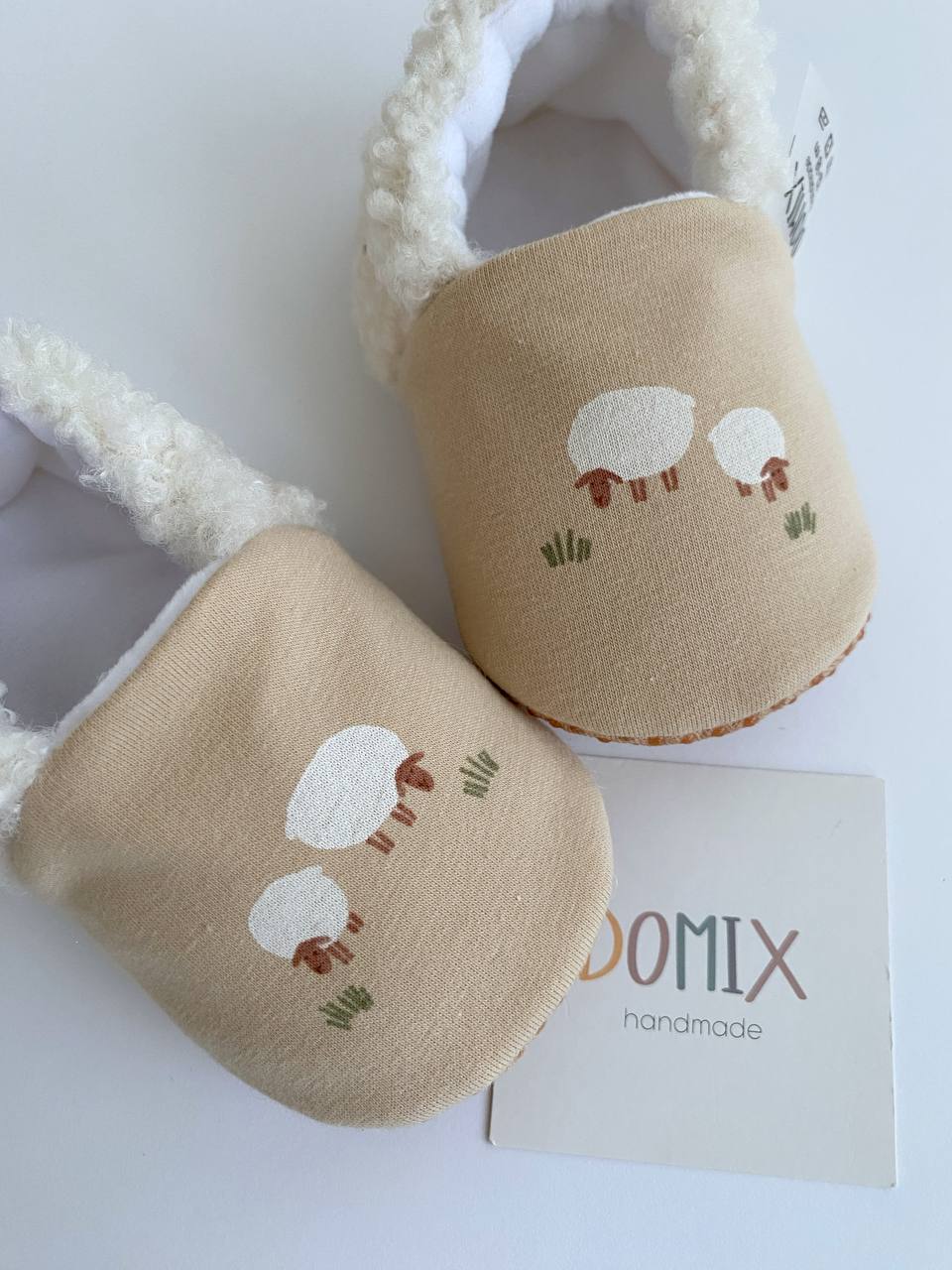 Sheep Baby Slippers – Soft, Cozy & Handmade - Domix