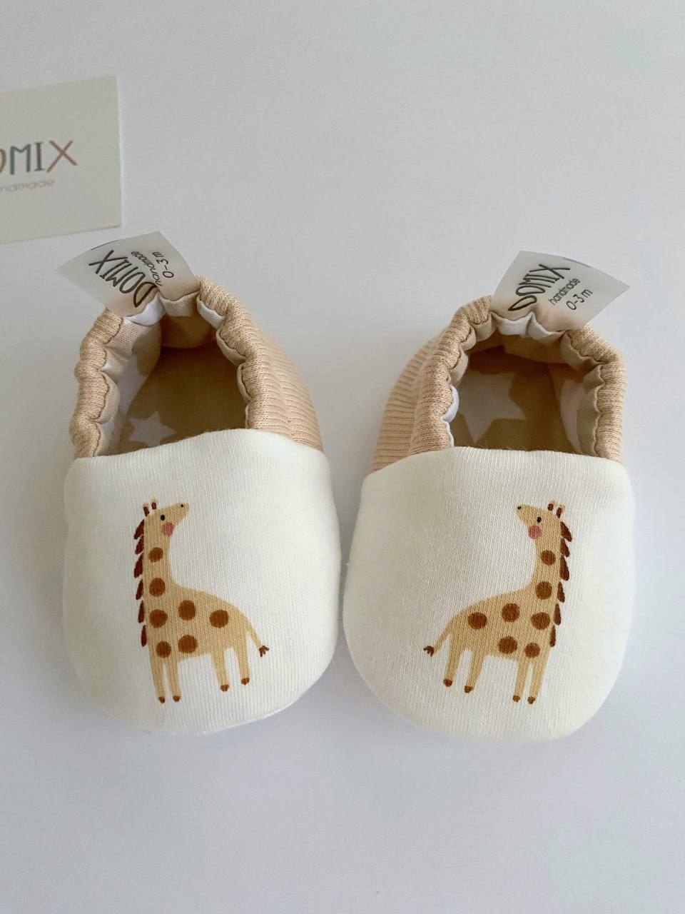 Giraffe Baby Slippers – Soft, Cozy & Handmade - Domix