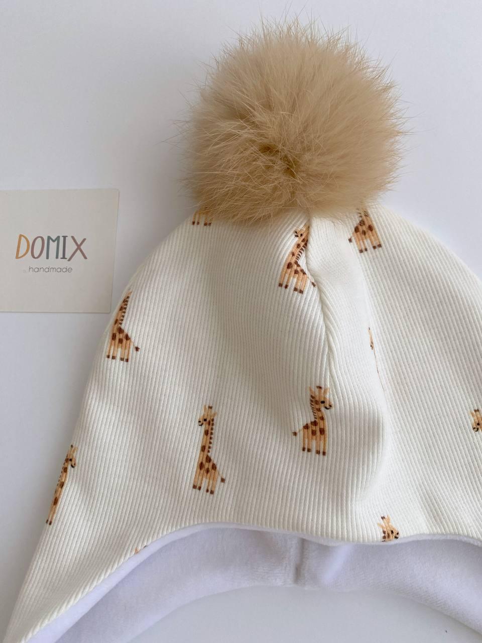 Baby Jersey Hat with Pom-Pom – Handmade - Domix