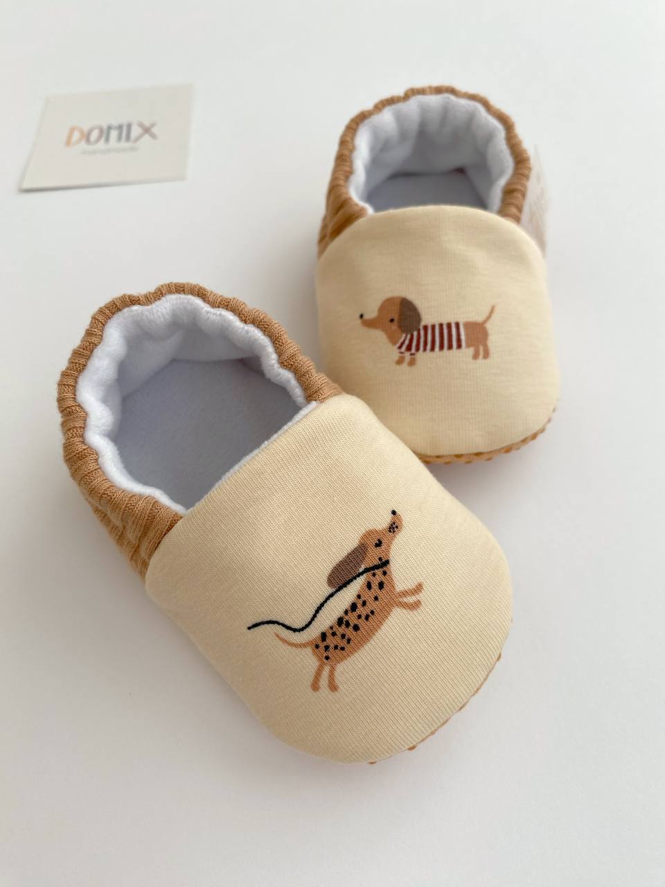 Dog Baby Slippers – Jersey & Velour