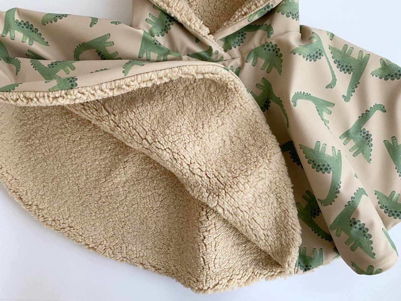 🦕 Dino Waterproof Poncho – Handmade Rain Protection with Style