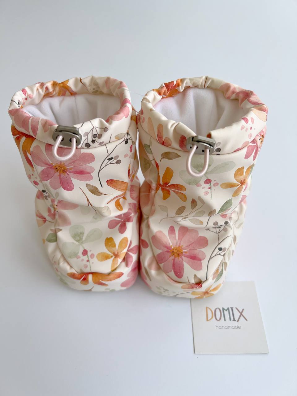 🌸 Floral Waterproof Booties – Handmade Weatherproof Warmth