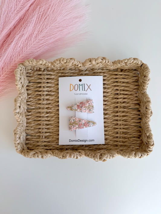 Handcrafted Beaded & Embroidered Hair Clips – Set of 2