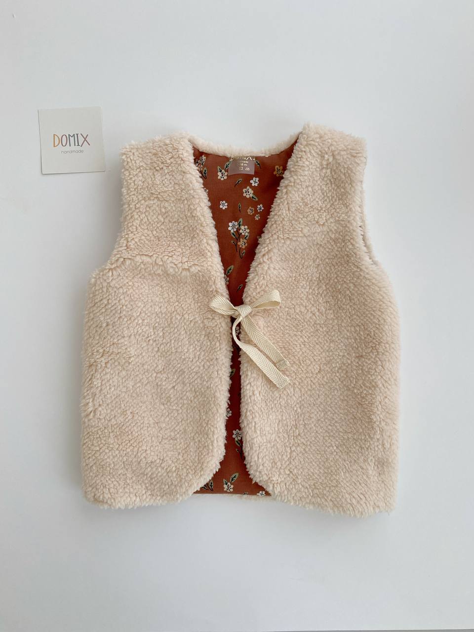 Reversible Teddy Vest – Floral Lining