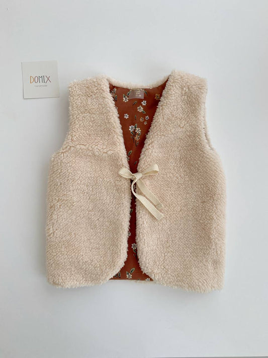Reversible Teddy Vest – Floral Lining