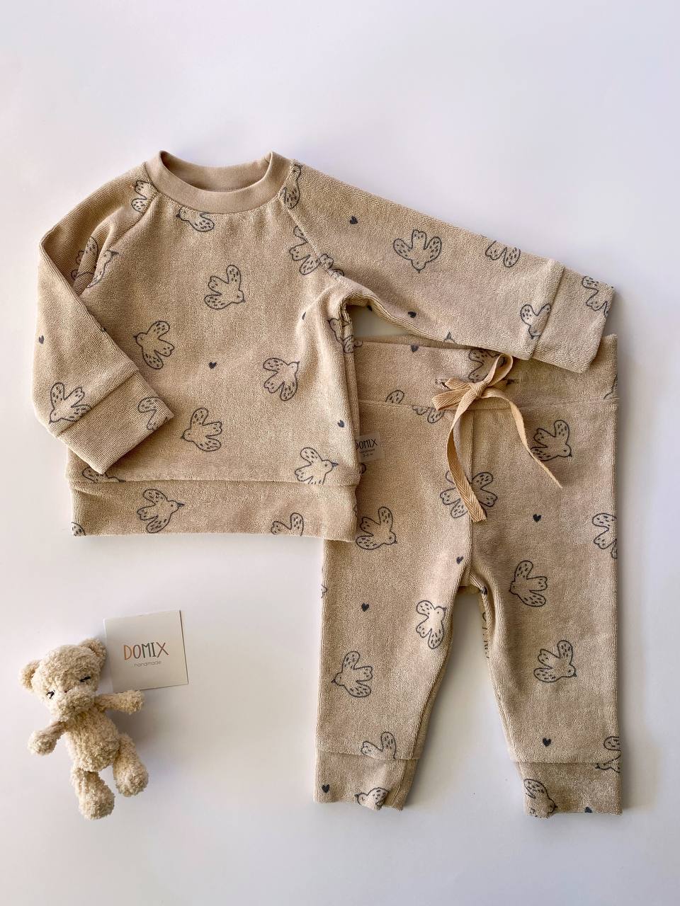 Baby Cotton Set – Bird Print
