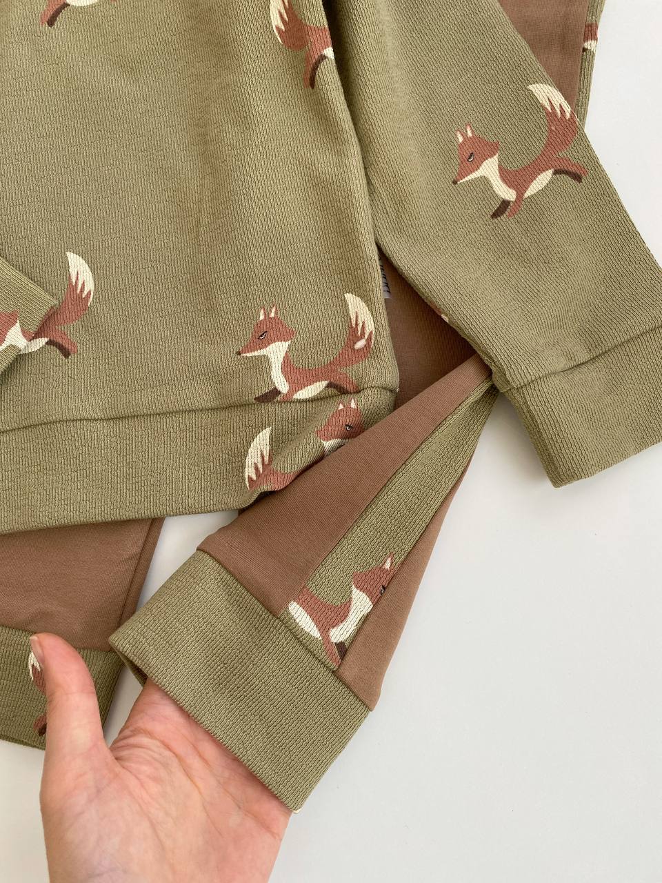 Fox Hoodie & Joggers Set – Handmade Kids Outfit
