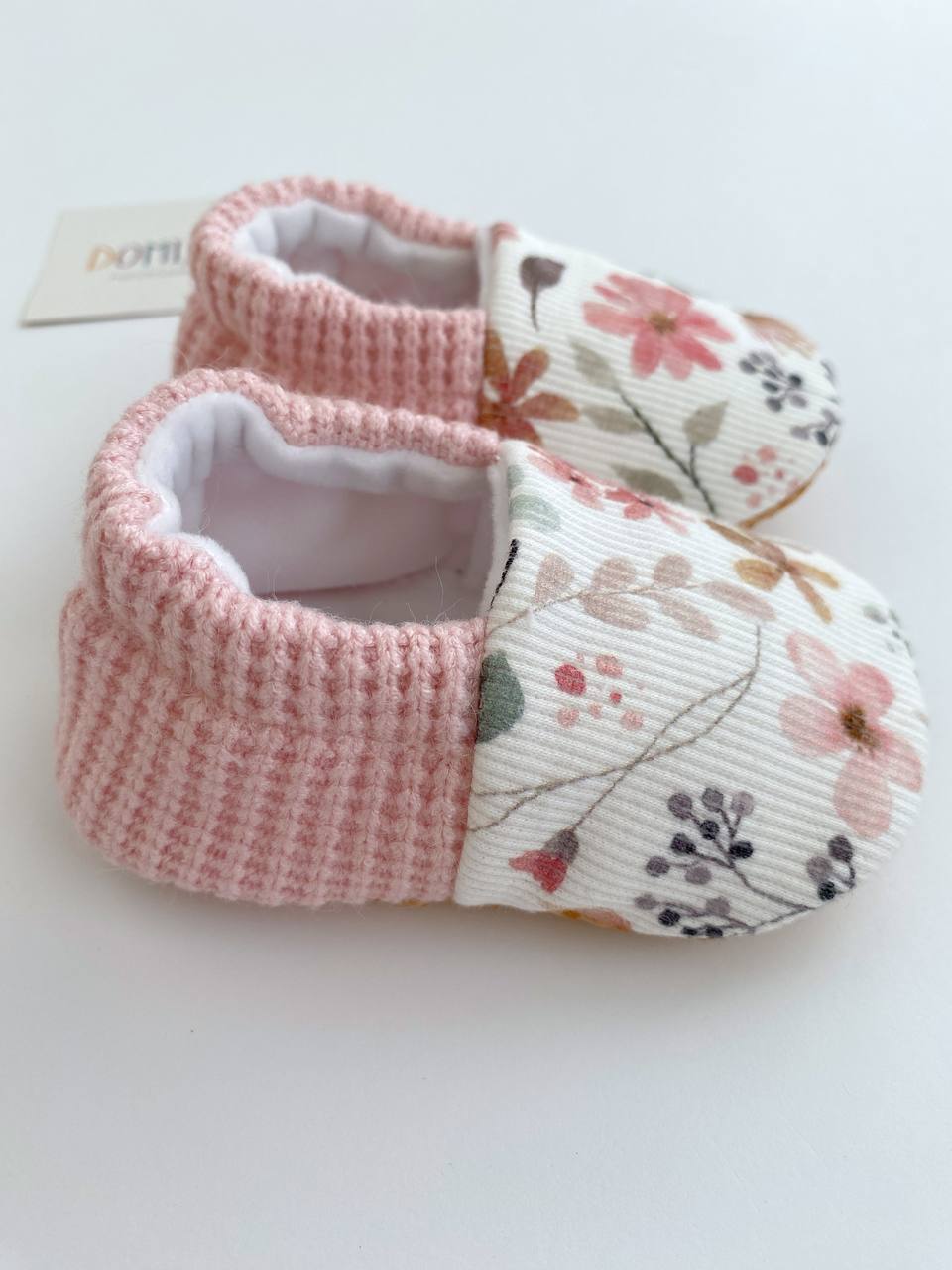 Floral Baby Slippers – Handmade Soft Baby Shoes