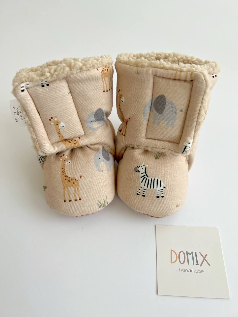 🐘 Safari Baby Booties – Warm & Safe Adventure Feet