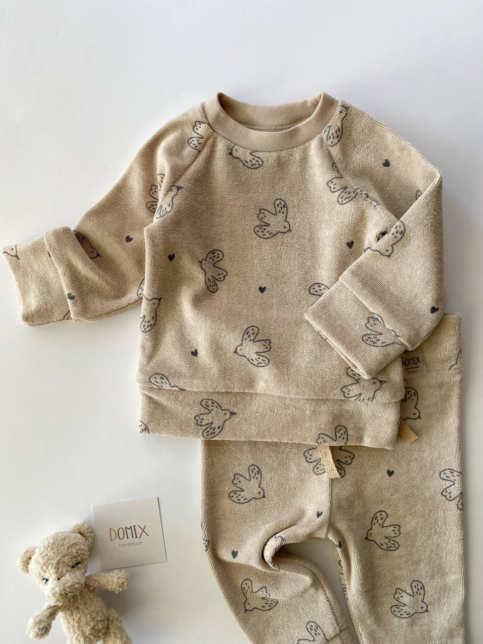 Baby Cotton Set – Bird Print
