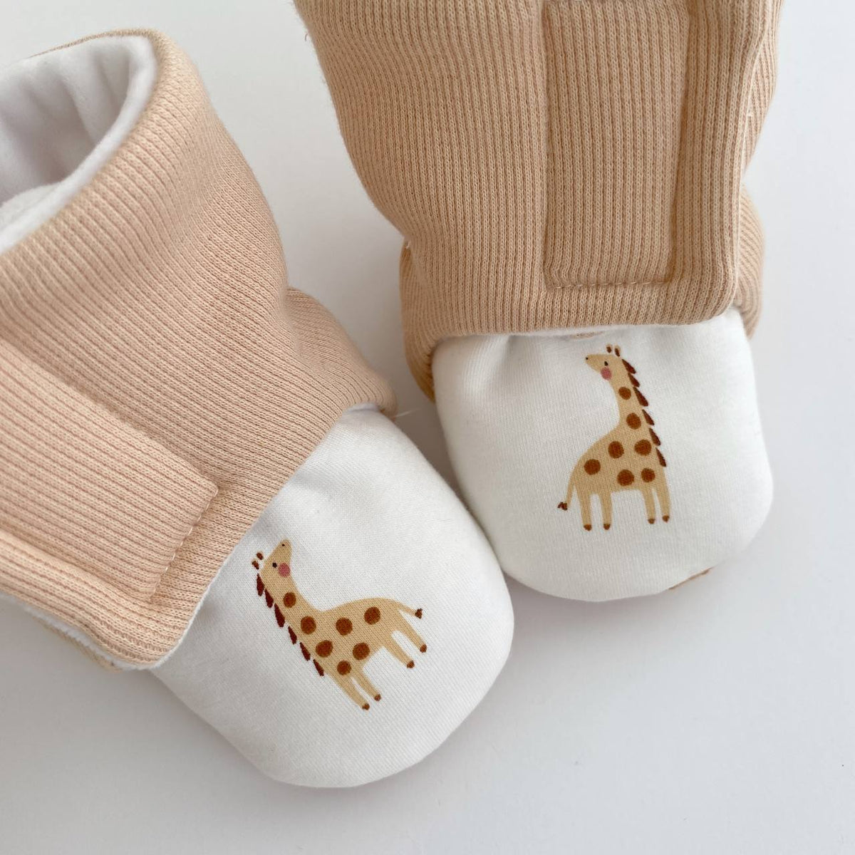 Giraffe Baby Booties – Handmade Warm Baby Shoes